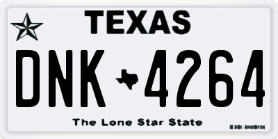 TX license plate DNK4264