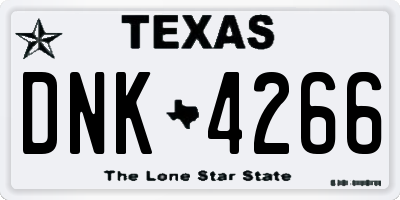TX license plate DNK4266