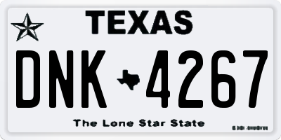 TX license plate DNK4267