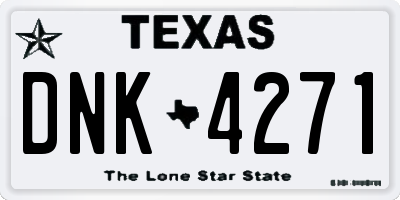 TX license plate DNK4271
