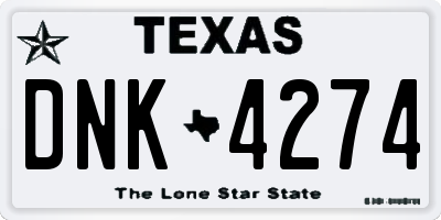 TX license plate DNK4274
