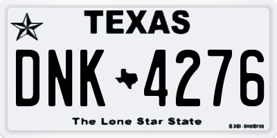 TX license plate DNK4276