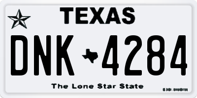 TX license plate DNK4284