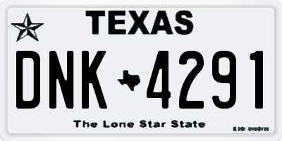 TX license plate DNK4291