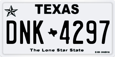 TX license plate DNK4297