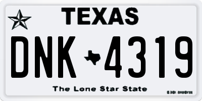 TX license plate DNK4319