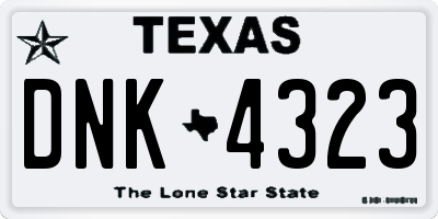 TX license plate DNK4323