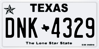TX license plate DNK4329