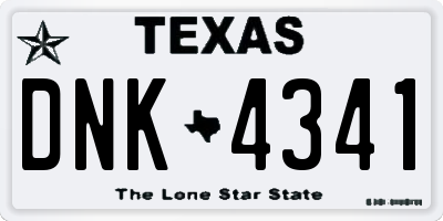 TX license plate DNK4341