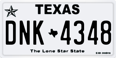 TX license plate DNK4348