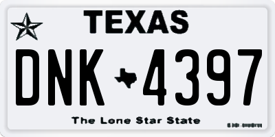 TX license plate DNK4397