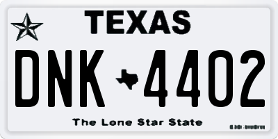TX license plate DNK4402