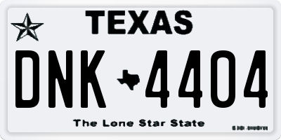 TX license plate DNK4404