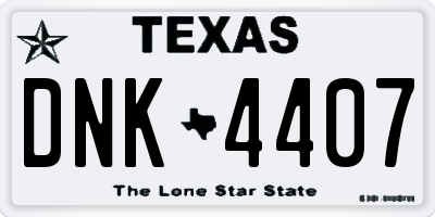 TX license plate DNK4407
