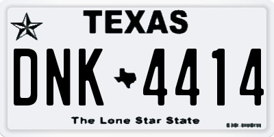 TX license plate DNK4414