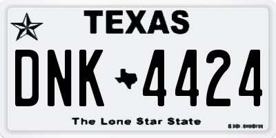 TX license plate DNK4424