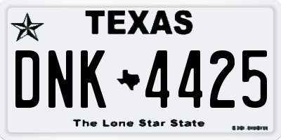 TX license plate DNK4425