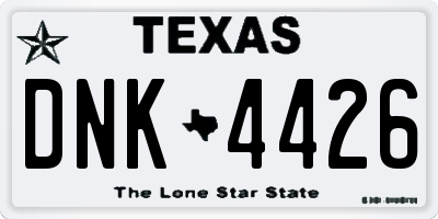 TX license plate DNK4426