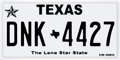 TX license plate DNK4427