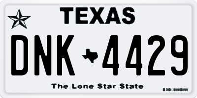 TX license plate DNK4429
