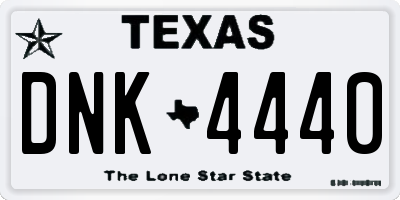 TX license plate DNK4440