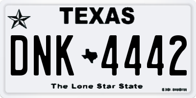 TX license plate DNK4442