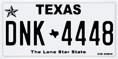 TX license plate DNK4448