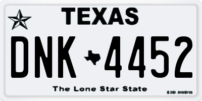 TX license plate DNK4452