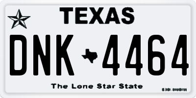 TX license plate DNK4464
