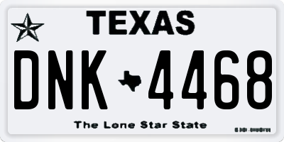 TX license plate DNK4468