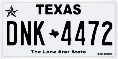 TX license plate DNK4472