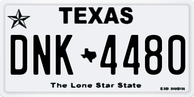 TX license plate DNK4480