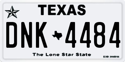 TX license plate DNK4484