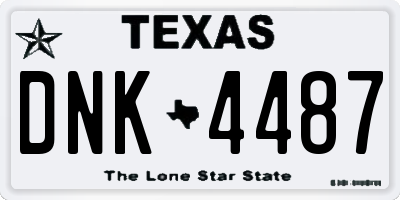 TX license plate DNK4487