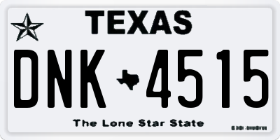 TX license plate DNK4515