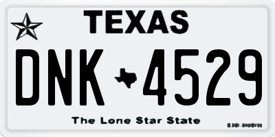 TX license plate DNK4529