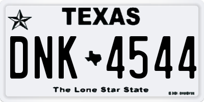 TX license plate DNK4544