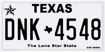 TX license plate DNK4548