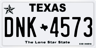TX license plate DNK4573