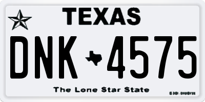 TX license plate DNK4575