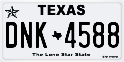 TX license plate DNK4588