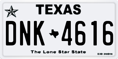 TX license plate DNK4616