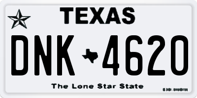 TX license plate DNK4620
