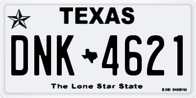 TX license plate DNK4621