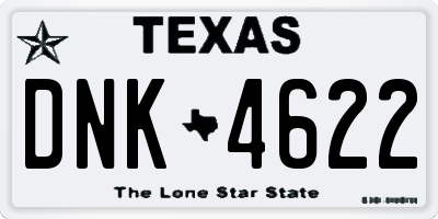 TX license plate DNK4622