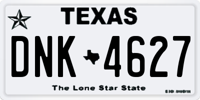 TX license plate DNK4627