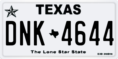 TX license plate DNK4644