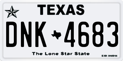 TX license plate DNK4683