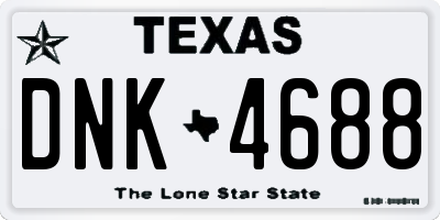 TX license plate DNK4688