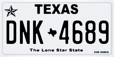 TX license plate DNK4689